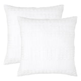 Waffle Weave White Euro Sham Set of 2-Lange General Store