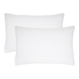 Waffle Weave White Sham Set of 2-Lange General Store
