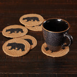 Wattsyn Bear Jute Coasters-Lange General Store