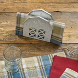 White Barn With Star Napkin Holder-Lange General Store