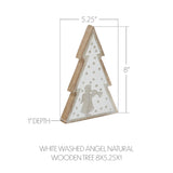 White Washed Angel Natural Wooden Tree-Lange General Store