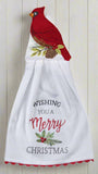 Winter Cardinal Hang-Ups Kitchen Towel-Lange General Store
