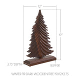 Winter Fir Dark Wooden Tree-Lange General Store