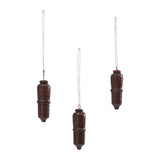 Winter Hearth Dark Wooden Ornament Set of 3-Lange General Store