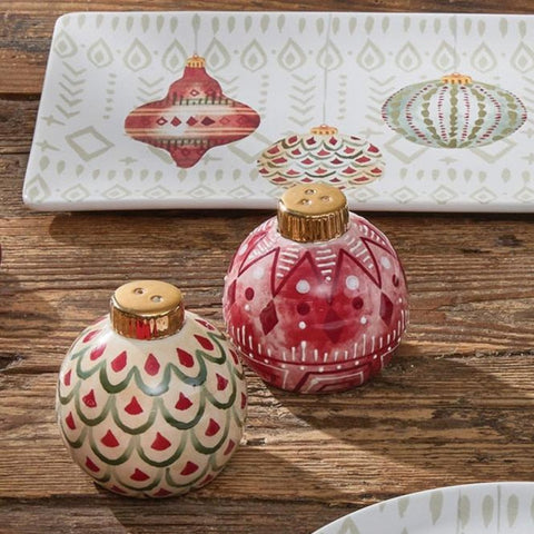 Winter Ornament Salt & Pepper Set-Lange General Store
