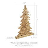 Winter Wonder Brushed Gold Wooden Trees-Lange General Store