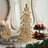 Winter Wonder Brushed Gold Wooden Trees-Lange General Store