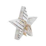 Winter Wonderland Distressed White Wooden Stars-Lange General Store