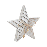 Winter Wonderland Distressed White Wooden Stars-Lange General Store
