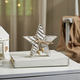 Winter Wonderland Distressed White Wooden Stars-Lange General Store