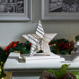 Winter Wonderland Distressed White Wooden Stars-Lange General Store