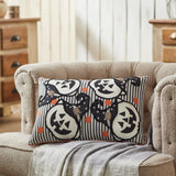Witchy Pumpkins Striped Pillow-Lange General Store