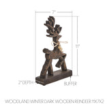 Woodland Winter Dark Wooden Reindeers-Lange General Store