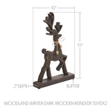 Woodland Winter Dark Wooden Reindeers-Lange General Store