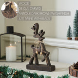 Woodland Winter Dark Wooden Reindeers-Lange General Store