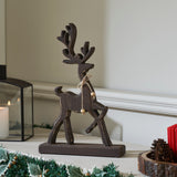 Woodland Winter Dark Wooden Reindeers-Lange General Store