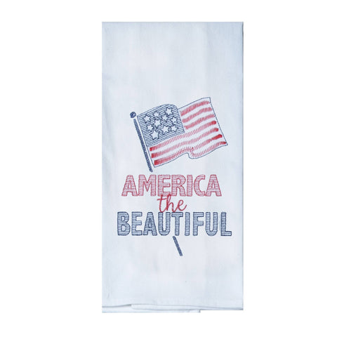 America The Beautiful Flour Sack Towel-Lange General Store