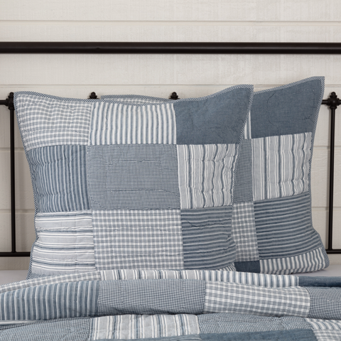 Sawyer Mill Blue Quilted Euro Sham-Lange General Store