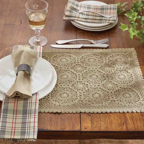 Oatmeal Lace Placemats-Lange General Store