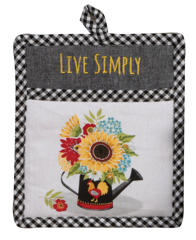 Sunflower Charm Pot Holder-Lange General Store