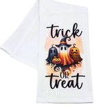 Trick or Treat Ghost Flour Sack Towel