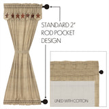 Rustic Star Door Panel Curtain
