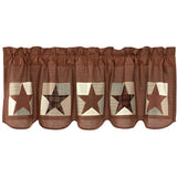 Rustic Star Patch Block Valance