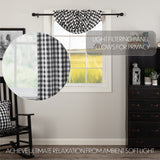 Sable Ann Black Buffalo Check Balloon Valance