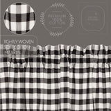 Sable Ann Black Buffalo Check Balloon Valance