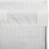 Farmstead Blue Ticking Stripe Door Panel Curtain