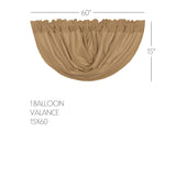 Baxter Burlap Natural Balloon Valance