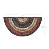 Brick Raven Collection Braided Rugs - Oval