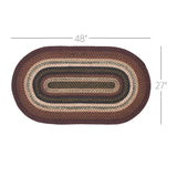 Brick Raven Collection Braided Rugs - Oval