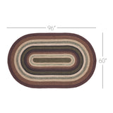 Brick Raven Collection Braided Rugs - Oval