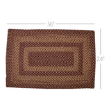 Bedford Burgundy Tan Collection Jute Rugs - Rectangle