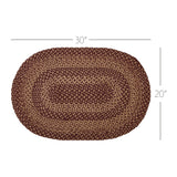 Bedford Burgundy Tan Collection Jute Rugs - Oval
