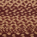 Bedford Burgundy Tan Collection Jute Rugs - Oval