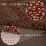Bedford Burgundy Tan Collection Jute Rugs - Rectangle