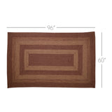 Bedford Burgundy Tan Collection Jute Rugs - Rectangle