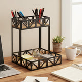 Wood & Iron 2 Tier Organizer