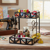 Wood & Iron 2 Tier Organizer