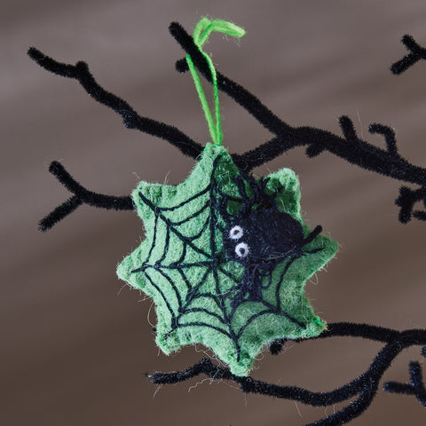 Spider Felt Ornament Set of 4