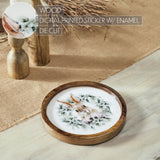 Bunny Hop Wooden Plate Natural w/ Bunny & Wreath