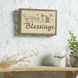 Bunny Hop Spring Blessings Framed Wall Sign