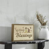 Bunny Hop Spring Blessings Framed Wall Sign