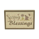 Bunny Hop Spring Blessings Framed Wall Sign