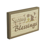 Bunny Hop Spring Blessings Framed Wall Sign