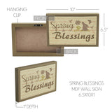 Bunny Hop Spring Blessings Framed Wall Sign