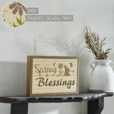 Bunny Hop Spring Blessings Framed Wall Sign