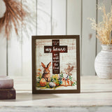 Bunny Hop Joshua 24:15 Cross Wall Sign